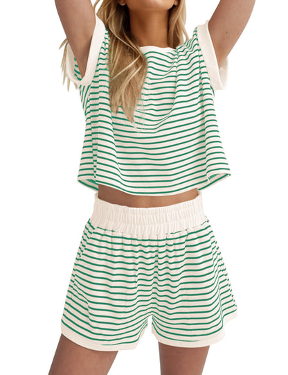 Limited time sale🔥Womens Striped Knit Sets 2 Piece Outfits