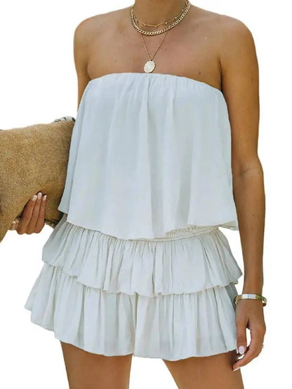 Limited time sale🔥Women's Summer Style Off-The-Shoulder Smocked Romper
