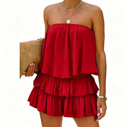 Limited time sale🔥Women's Summer Style Off-The-Shoulder Smocked Romper