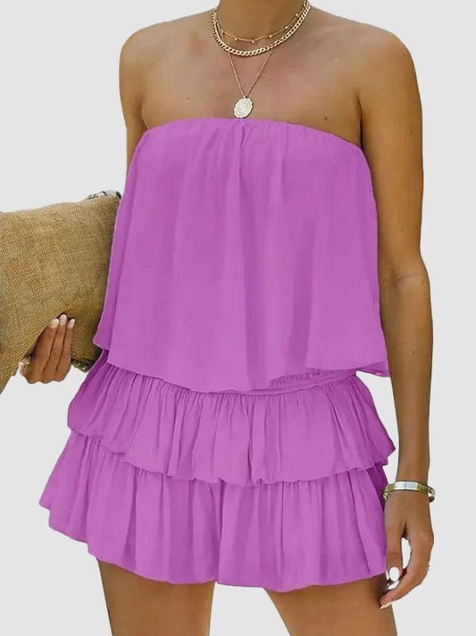 Limited time sale🔥Women's Summer Style Off-The-Shoulder Smocked Romper