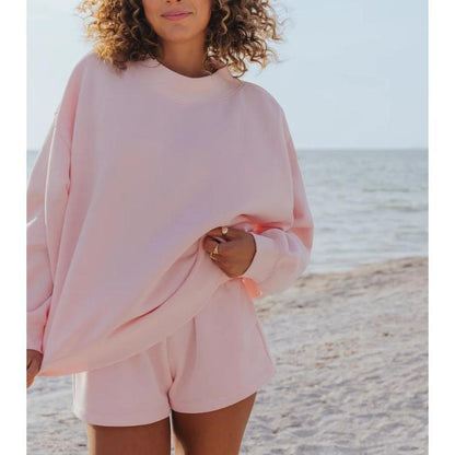 Women 2 Piece Outfits Sweat Shorts Sets