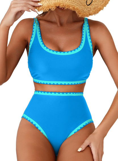 Women's Bikini Sets Floral Print Whip Stitch 2 Piece Swimsuits