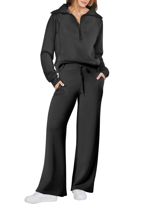Limited time sale🔥Women's Navy Collar Half Zip Suit