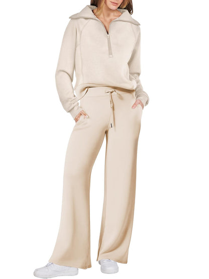 Limited time sale🔥Women's Navy Collar Half Zip Suit