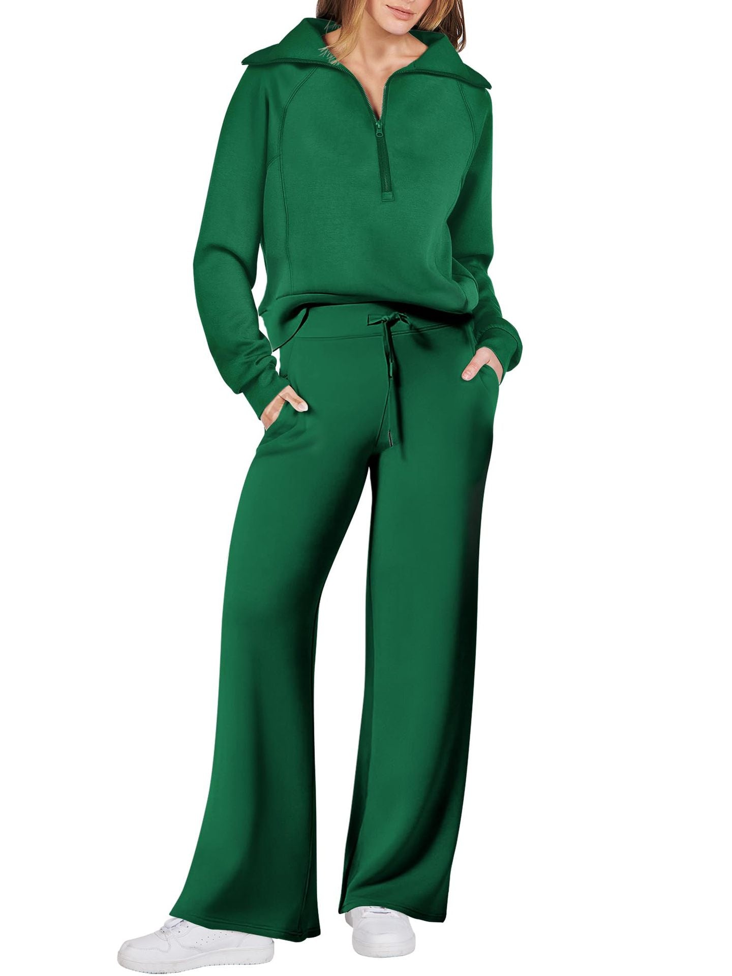 Limited time sale🔥Women's Navy Collar Half Zip Suit
