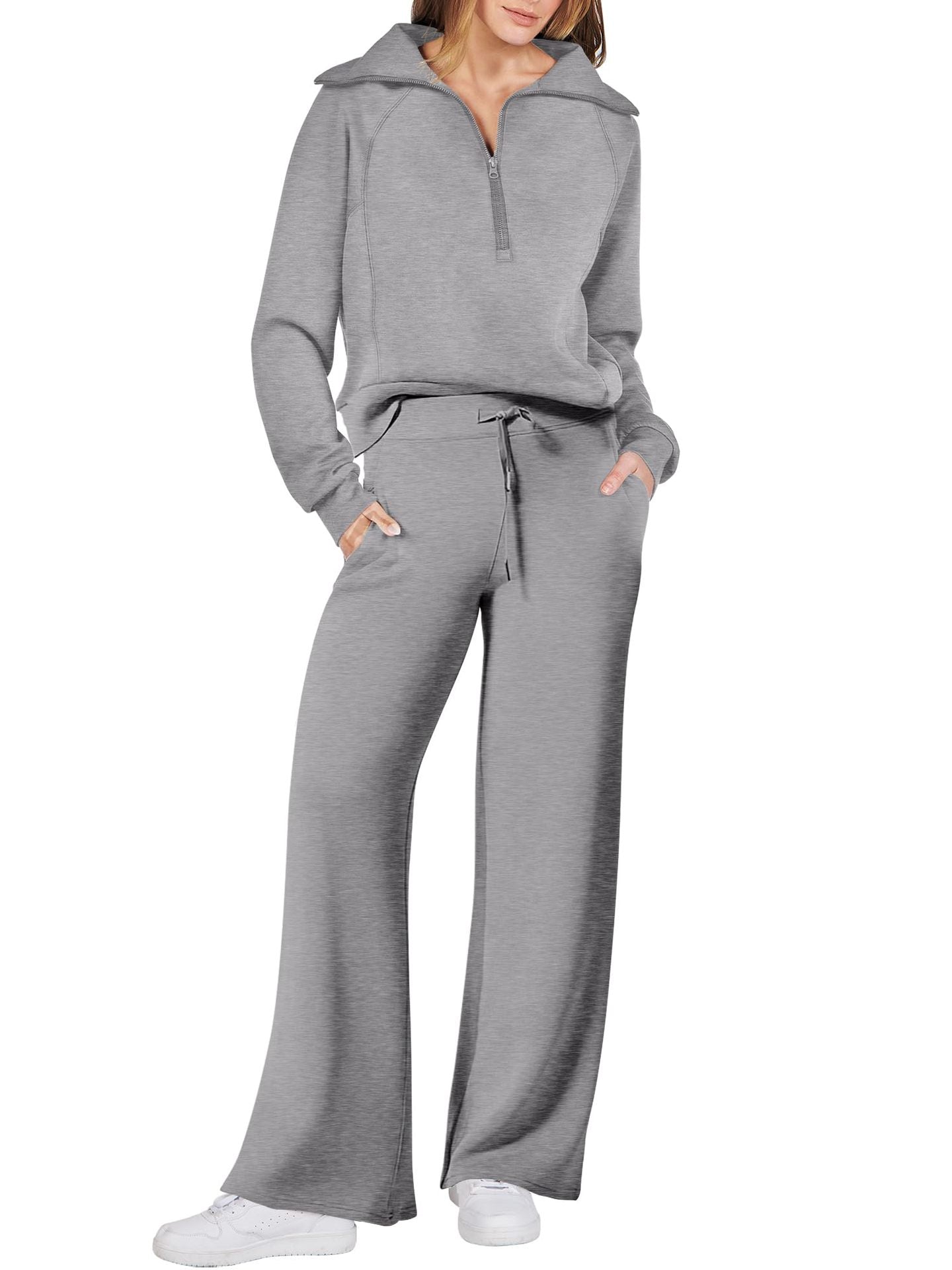 Limited time sale🔥Women's Navy Collar Half Zip Suit