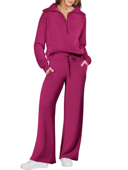 Limited time sale🔥Women's Navy Collar Half Zip Suit
