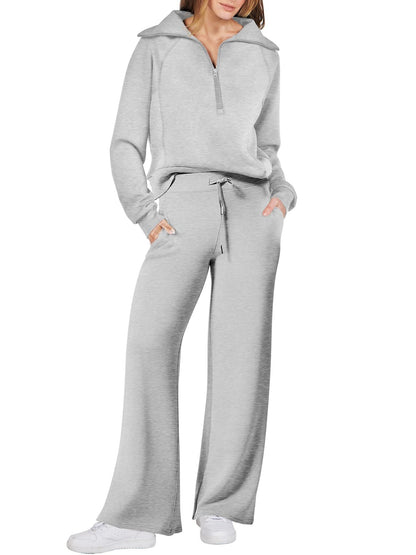 Limited time sale🔥Women's Navy Collar Half Zip Suit