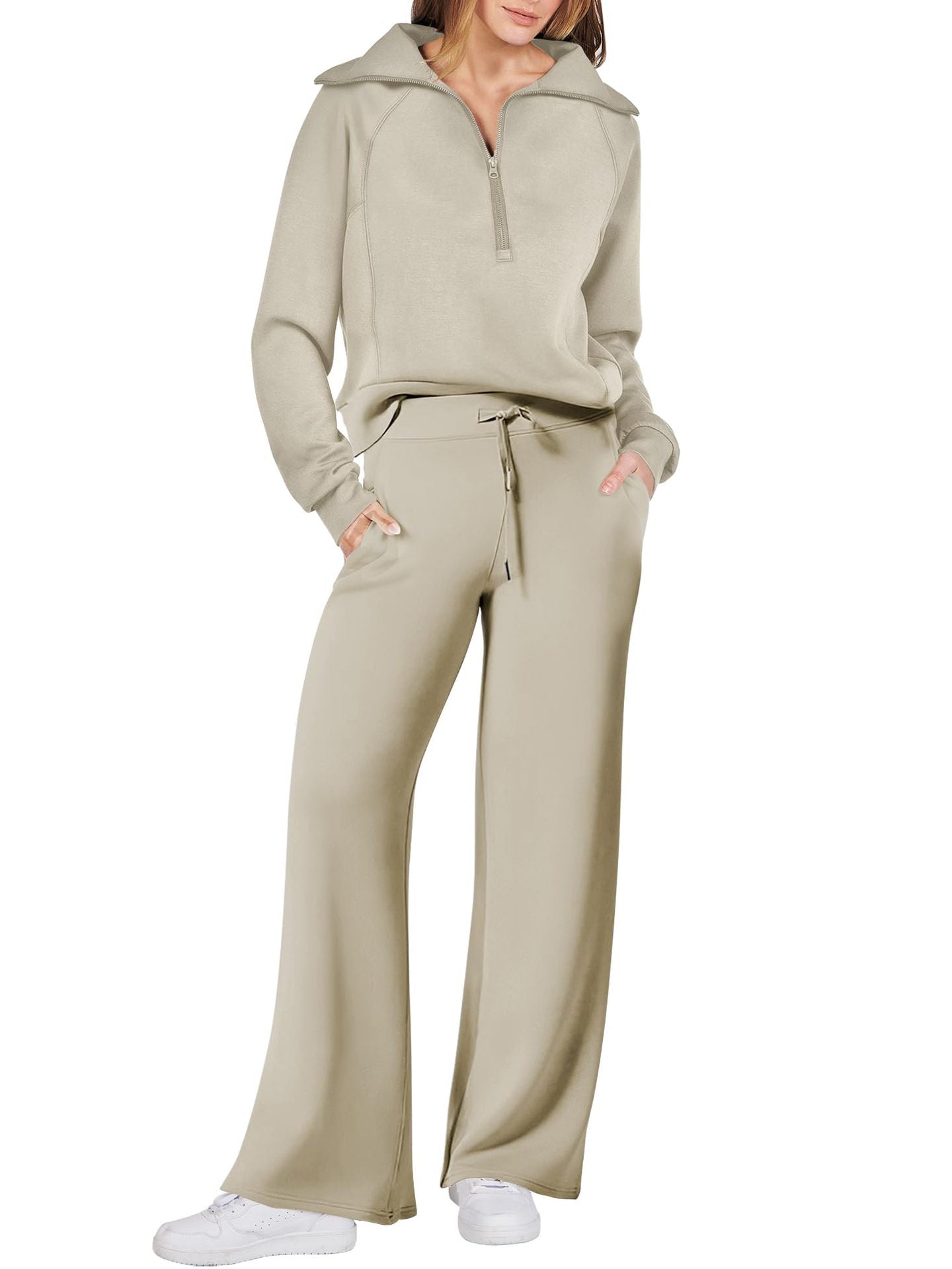 Limited time sale🔥Women's Navy Collar Half Zip Suit