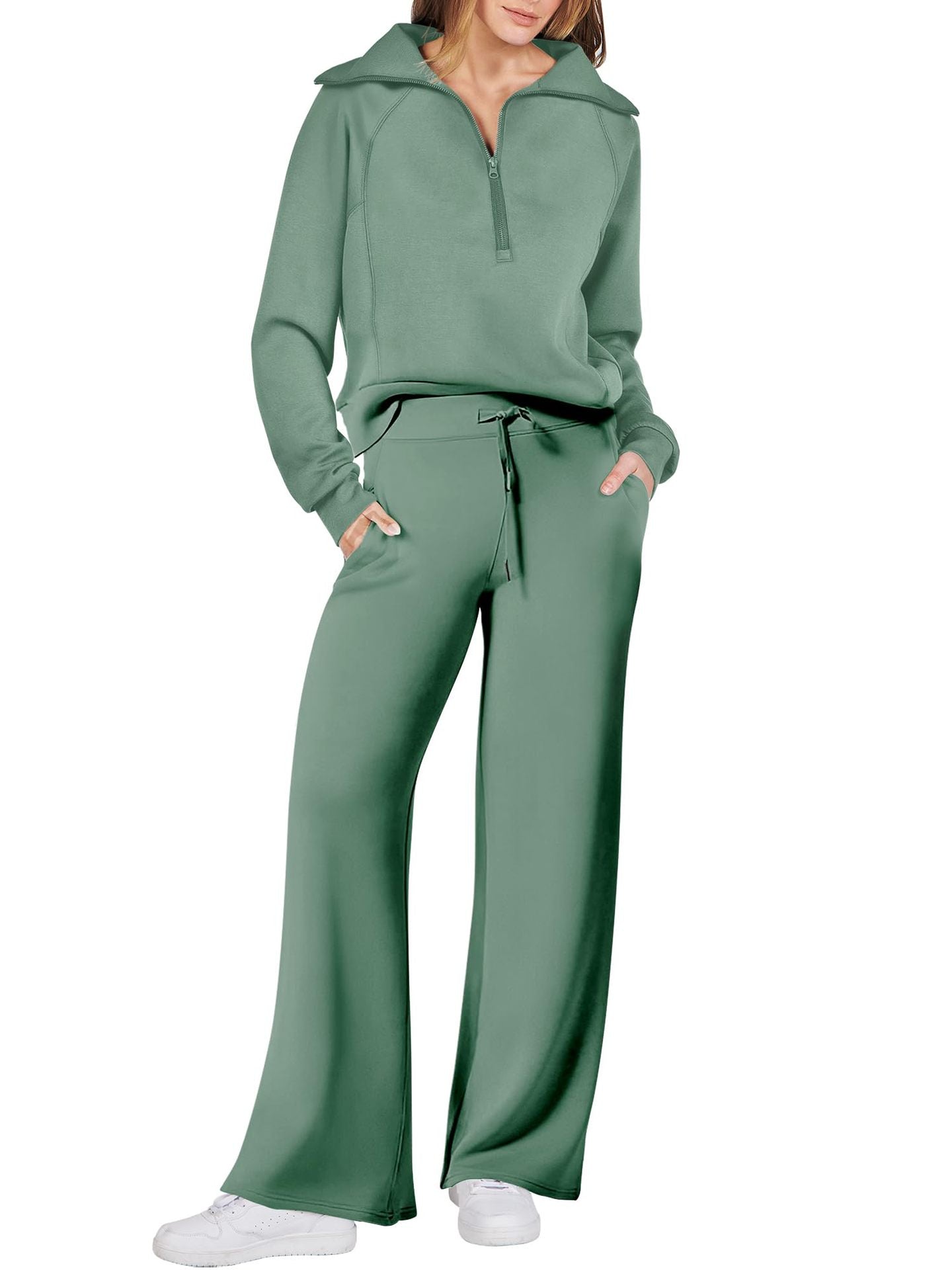 Limited time sale🔥Women's Navy Collar Half Zip Suit