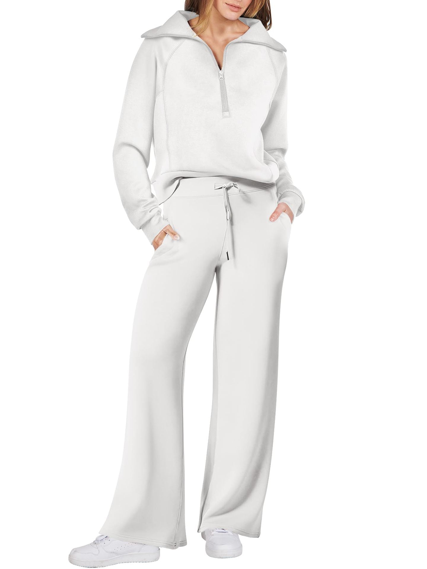 Limited time sale🔥Women's Navy Collar Half Zip Suit
