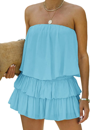 Limited time sale🔥Women's Summer Style Off-The-Shoulder Smocked Romper