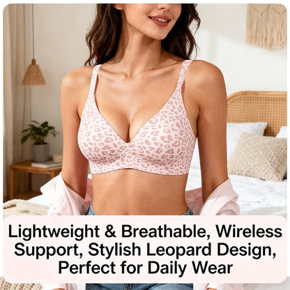 🏆Super Firming Leopard Print Jelly  Bra | Women Wirefree Bras 👍No More Sagging Breasts